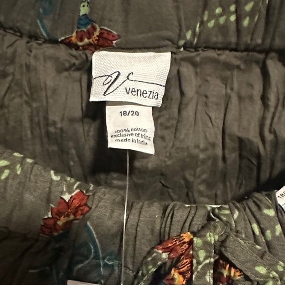 Venezia Green and Orange Tiered Midi Skirt - Picture 2 of 6